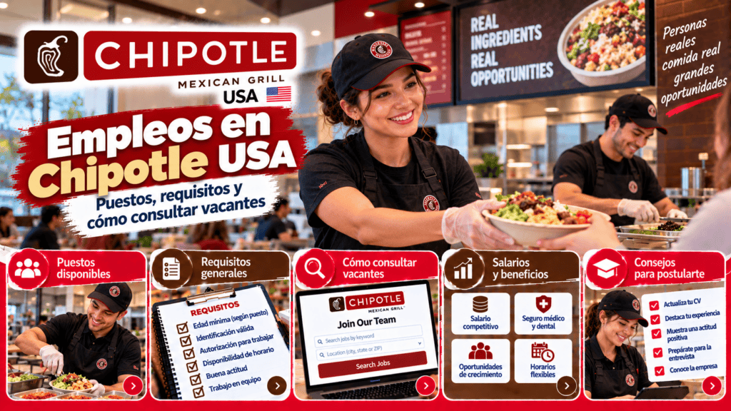 Empleos en Chipotle USA: puestos, requisitos y cómo consultar vacantes