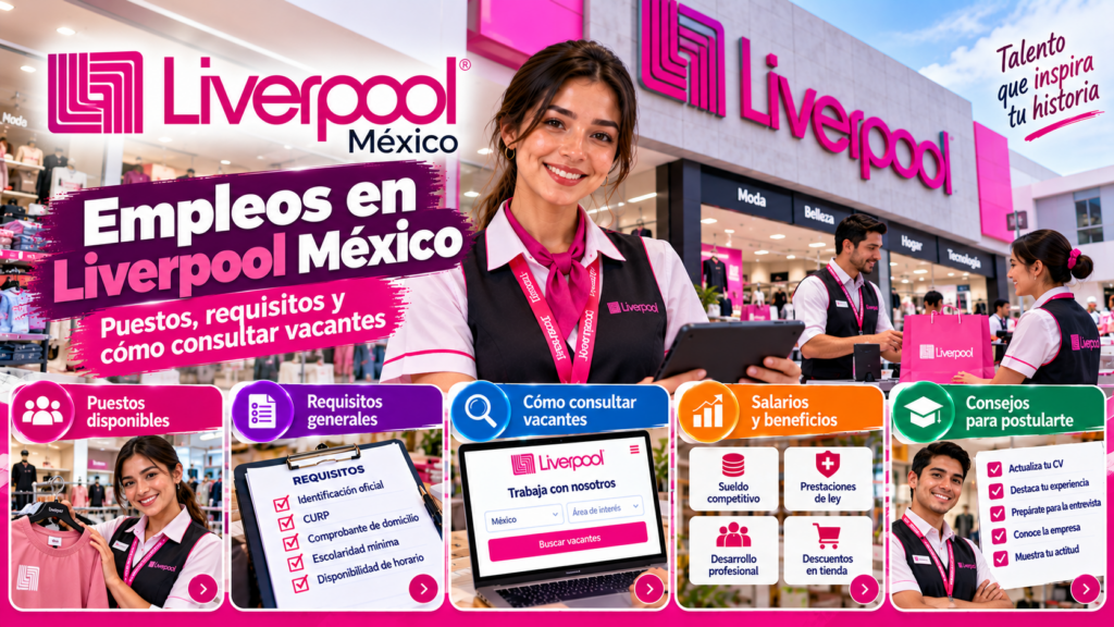 Empleos en Liverpool México: puestos, requisitos y cómo consultar vacantes