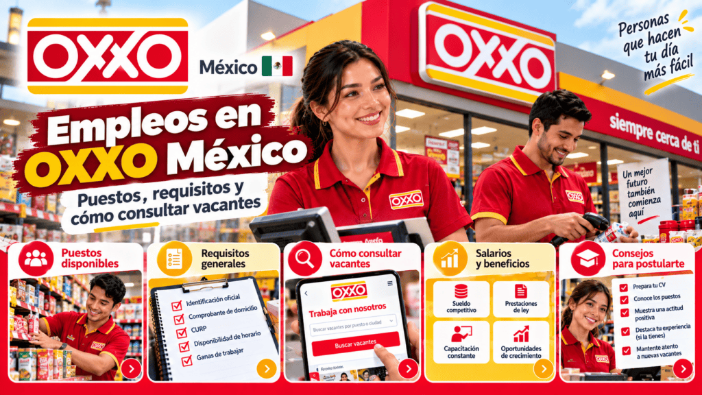 Empleos en OXXO México: puestos, requisitos y cómo consultar vacantes