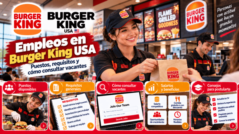 Empleos en Burger King USA: puestos, requisitos y cómo consultar vacantes