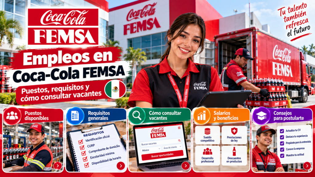 Empleos en Coca-Cola FEMSA: puestos, requisitos y cómo consultar vacantes