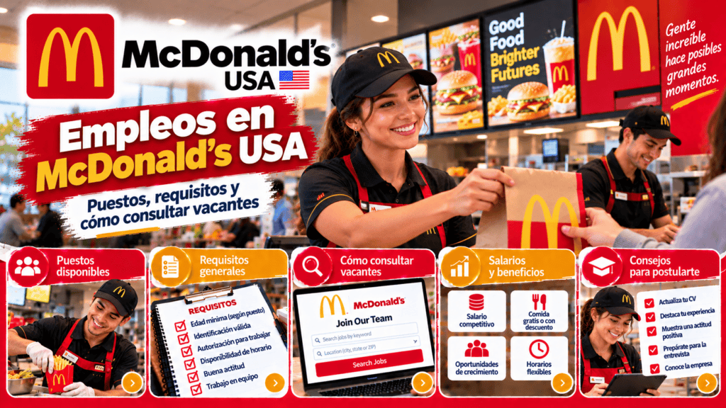 Empleos en McDonald's USA: puestos, requisitos y cómo consultar vacantes